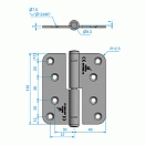 Купить Петля разъемная дверная из нержавеющей стали Roca 927015 110 x 98 мм правая 7ft.ru в интернет магазине Семь Футов