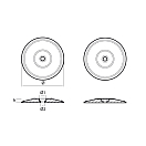 Купить Цинковый анод Tecnoseal 00101E Ø70x6.5мм дисковый с крепежом для пера руля 7ft.ru в интернет магазине Семь Футов