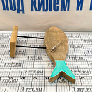 Купить Фигурка рыбы на подставке Marine business 22118 Cocoa 460×445×85мм из мангового дерева с бирюзовой эмалевой отделкой 7ft.ru в интернет магазине Семь Футов