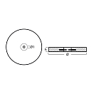 Купить Цинковый анод Tecnoseal 00157 Ø230x30мм дисковый для кормы 7ft.ru в интернет магазине Семь Футов