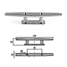 Купить Утка швартовая низкопрофильная Homer 003802 150x20x30мм из нержавеющей стали AISI316 7ft.ru в интернет магазине Семь Футов