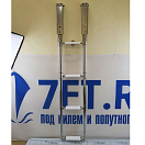 Купить Трап телескопический складной узкий Poseidon 040162WT 1125x264мм из зеркально-полированной нержавеющей стали AISI304 с 4-мя ступенями из белого пластика 7ft.ru в интернет магазине Семь Футов