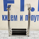 Купить Трап телескопический складной 370/889х300мм из нержавеющей стали AISI316 с 3 ступенями из чёрного пластика, Osculati 49.541.53 7ft.ru в интернет магазине Семь Футов