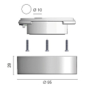 Купить Светильник светодиодный Foresti & Suardi Asterion C 5111.SMD.C.3200 Led 10 - 30 В 2,5 Вт с диммером и переключателем бьянко свет 7ft.ru в интернет магазине Семь Футов