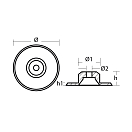 Купить Цинковый анод Tecnoseal 01304 Ø75x24мм дисковый для лодочных двигателей Yanmar D 27/36лс 7ft.ru в интернет магазине Семь Футов