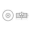 Купить Цинковый анод Tecnoseal 00155 Ø120x25мм дисковый для кормы 7ft.ru в интернет магазине Семь Футов