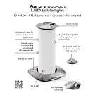Купить Выдвижной LED светильник Aurora 12/24В 7Вт 140-222мм утапливается вровень с поверхностью, Osculati 13.448.00 7ft.ru в интернет магазине Семь Футов