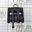 Купить Блок трехшкивный с неподвижной скобой и обушком Ronstan Orbit Blocks™ серия 30 RF35312 Ø30мм 550-1100кг для троса Ø8мм ультралегкий из черного нейлона 7ft.ru в интернет магазине Семь Футов