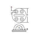 Купить Обушок с круглым основанием из нержавеющей стали 15-5PH Ronstan RF2429 10мм до 6000кг 7ft.ru в интернет магазине Семь Футов