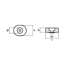 Купить Цинковый анод Tecnoseal 02450BIS 70x60x25мм овальный для двигателей Kamewa Jet FF375S/FF550 7ft.ru в интернет магазине Семь Футов