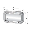 Купить Иллюминатор с москитной сеткой Vetus PZ661P 399x234мм 2-18мм стекло 10мм с порошковым черным покрытием 7ft.ru в интернет магазине Семь Футов