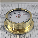 Купить Часы кварцевые судовые с арабским циферблатом Termometros ANVI 32.0386 Ø150/120мм 45мм из полированной латуни 7ft.ru в интернет магазине Семь Футов