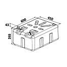 Купить Топливный бак 58л 450x600x265+43мм Ø16/38мм для бензина из сшитого полиэтилена ISO CE, Osculati 52.036.03 7ft.ru в интернет магазине Семь Футов