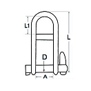 Купить Такелажная скоба с замком-защелкой 12x12x40мм Ø5мм нержавеющей стали AISI316, Osculati 08.763.05 7ft.ru в интернет магазине Семь Футов