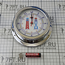 Купить Часы кварцевые судовые ANVI Termometros 32.0353 Ø150/120x45мм из полированной и хромированной латуни с изображением маяков 7ft.ru в интернет магазине Семь Футов