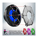 Купить Динамики двухполосные DS18 CF-65M Ø165мм 45Гц—23кГц 100-300Вт 4Ом IP65 светодиодная RGB-подсветка глянцевые из углеродного волокна чёрного цвета 7ft.ru в интернет магазине Семь Футов