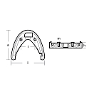 Купить Цинковый анод Tecnoseal 01120 155x139x30мм подковообразный для двигателей Yamaha с кормовым приводом 7ft.ru в интернет магазине Семь Футов