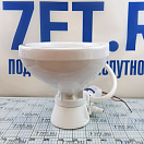 Купить Электрический туалет 12В 345x420x370мм c компактной чашей из белого фарфора и сиденьем из белого лакированного дерева, Osculati 50.205.12 7ft.ru в интернет магазине Семь Футов