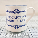 Купить Кружка "Captains Word" Nauticalia 6287 Ø89мм 100мм 360мл из белого фарфора с синей надписью 7ft.ru в интернет магазине Семь Футов