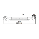 Купить Талреп крюк/крюк CIM 3103-0110 М10 213-298мм открытый корпус из нержавеющей стали AISI316 7ft.ru в интернет магазине Семь Футов