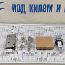 Купить Врезной замок правый 163x75x13мм квадрат 9мм с накладками и ручками антивибрационный из сатинированной хромированной латуни, Osculati 38.203.50DX 7ft.ru в интернет магазине Семь Футов