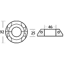 Купить Анод-кольцо для угловых колонок Volvo Sail Drive с винтом Max-Prop 92x46x25 мм, Osculati 43.226.46 7ft.ru в интернет магазине Семь Футов