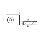 Купить Цинковый анод Tecnoseal 00930 40x30x12мм пластинчатый для двигателей Johnson-Evinrude 25-225лс 7ft.ru в интернет магазине Семь Футов