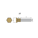 Купить Цинковый анод Tecnoseal 01318T Ø12x30мм стержневой с заглушкой 3/8''GAS для лодочных двигателей Yanmar 7ft.ru в интернет магазине Семь Футов
