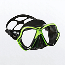 Купить Маска для плавания двухлинзовая для взрослых Mares X-Vision 411053 черный/черно-зеленый (лайм) 7ft.ru в интернет магазине Семь Футов