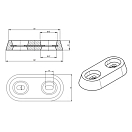 Купить Алюминиевый анод 7FT AL005 150х70х25мм для корпуса Vetus 7ft.ru в интернет магазине Семь Футов
