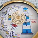 Купить Барометр судовой с маяком Termometros ANVI 32.0354 Ø150 120х45мм из полированной латуни  7ft.ru в интернет магазине Семь Футов