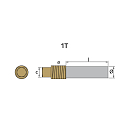 Купить Цинковый анод Tecnoseal 02001T Ø19x85мм стержневой с латунной заглушкой для двигателей General Motors 7ft.ru в интернет магазине Семь Футов