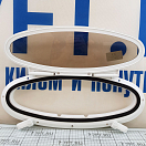Купить Иллюминатор открывающийся овальный HMG JB Elliptical Port Light 593-518-05-02-02-1.00 220x553мм отделка из белого пластика в комплекте с кольцом из нержавеющей стали и москитной сеткой 7ft.ru в интернет магазине Семь Футов