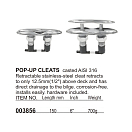 Купить Утка швартовая складная Homer 003856 150х38мм из нержавеющей стали AISI316 литая 7ft.ru в интернет магазине Семь Футов