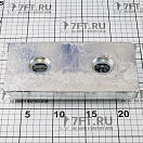 Купить Цинковый прямоугольный анод Tecnoseal 00231 210x100x30мм для корпусов 7ft.ru в интернет магазине Семь Футов