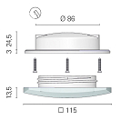 Купить Светильник галогеновый Foresti & Suardi Antares QG 6115 Halogen 12/24 В G4 макс. 20 Вт с диммером 7ft.ru в интернет магазине Семь Футов