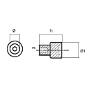 Купить Цинковый анод Tecnoseal 01156 Ø22x32мм стержневой для двигателей Yamaha 75-250лс 7ft.ru в интернет магазине Семь Футов