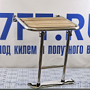 Купить Скамья складная Poseidon 050101T 450x460x484мм из нержавеющей стали AISI304 и верхом из ироко 7ft.ru в интернет магазине Семь Футов