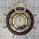 Купить Часы "Штурвал" Nauticalia 6763 Ø250мм из дерева и латуни 7ft.ru в интернет магазине Семь Футов