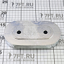 Купить Цинковый анод Tecnoseal 02454 173x87x23мм овальный для двигателей Kamewa Jet FF375S/FF550/A40 series 7ft.ru в интернет магазине Семь Футов