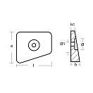 Купить Цинковый анод Tecnoseal 00914/1 49x41x12мм 2шт пластинчатый с крепежом для двигателей Johnson-Evinrude 20-35лс 7ft.ru в интернет магазине Семь Футов