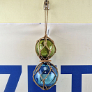 Купить Буй рыбацкий двойной Nauticalia 2225 360мм из синего и зелёного стекла 7ft.ru в интернет магазине Семь Футов