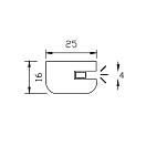 Купить Монтажный профиль из красного дерева Batsystem 9530-2 1 м 25 x 16 мм паз под углом 90° 7ft.ru в интернет магазине Семь Футов