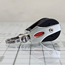 Купить Блок одношкивный Ronstan RF20100 шкив Ø20мм 250/550кг для троса Ø6мм шарикоподшипниковый с вертлюгом и скобой серебристый/чёрный 7ft.ru в интернет магазине Семь Футов