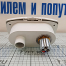 Купить Палубный душ New Edge с лейкой Mizar и смесителем воды, шлангом 4м в корпусе с крышкой из белого пластика, Osculati 15.257.02 7ft.ru в интернет магазине Семь Футов