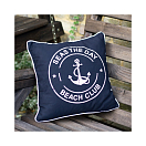 Купить Подушка с якорями Seas the Day Nauticalia 52433 400х400мм тёмно-синяя 7ft.ru в интернет магазине Семь Футов