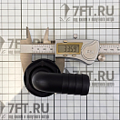 Купить Кингстон угловой CAN-SB BS1916 84мм 90° фланец Ø54мм под шланг Ø25мм(1") из черного пластика 7ft.ru в интернет магазине Семь Футов