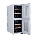 Купить Винный шкаф термоэлектрический двухзонный Libhof Amateur APD-12 White 254х514х731мм на 12 бутылок белый с белой подсветкой 7ft.ru в интернет магазине Семь Футов