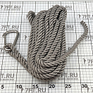 Купить Трос из XLF-волокна 1852 Marine Quality Cormoran 12 мм 10 м антрацит с карабином 7ft.ru в интернет магазине Семь Футов