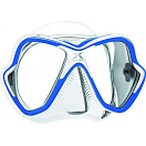 Купить Маска для плавания из бисиликона Mares X-Vision Ultra LS 411052 прозрачно-синий/сине-белый прозрачные стекла 7ft.ru в интернет магазине Семь Футов